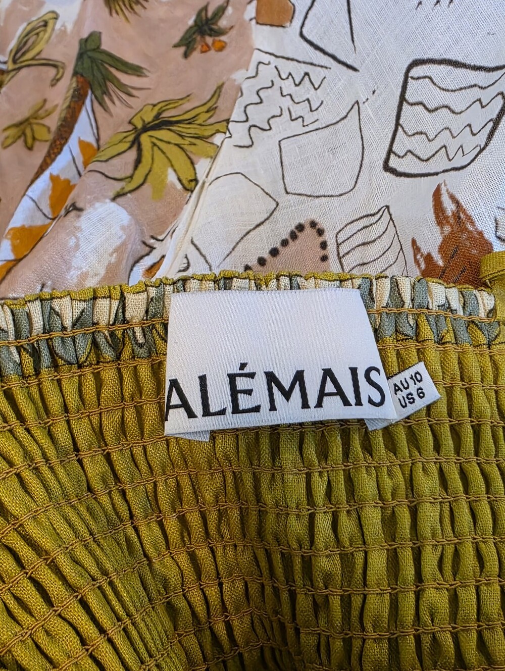 Alemais 100% Linen Bazaar Maxi Vacation Sundress Size US 6 - Picture 14 of 14